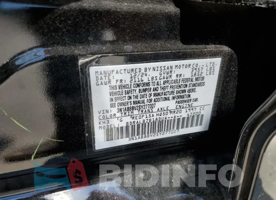 3N1AB8BV2SY277007 Photo# 12