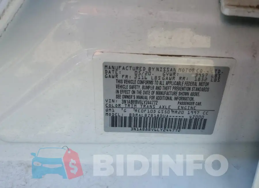 3N1AB8BV6LY244772 Photo# 12