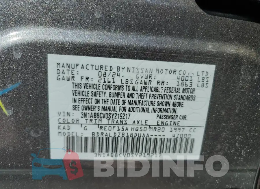 3N1AB8CV0SY219217 Photo# 13