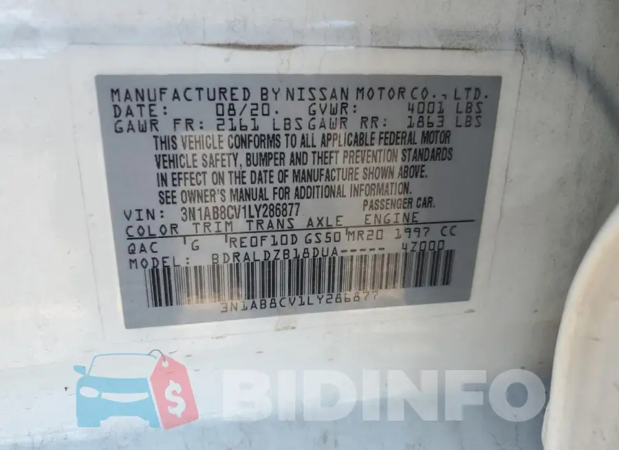 3N1AB8CV1LY286877 Photo# 13