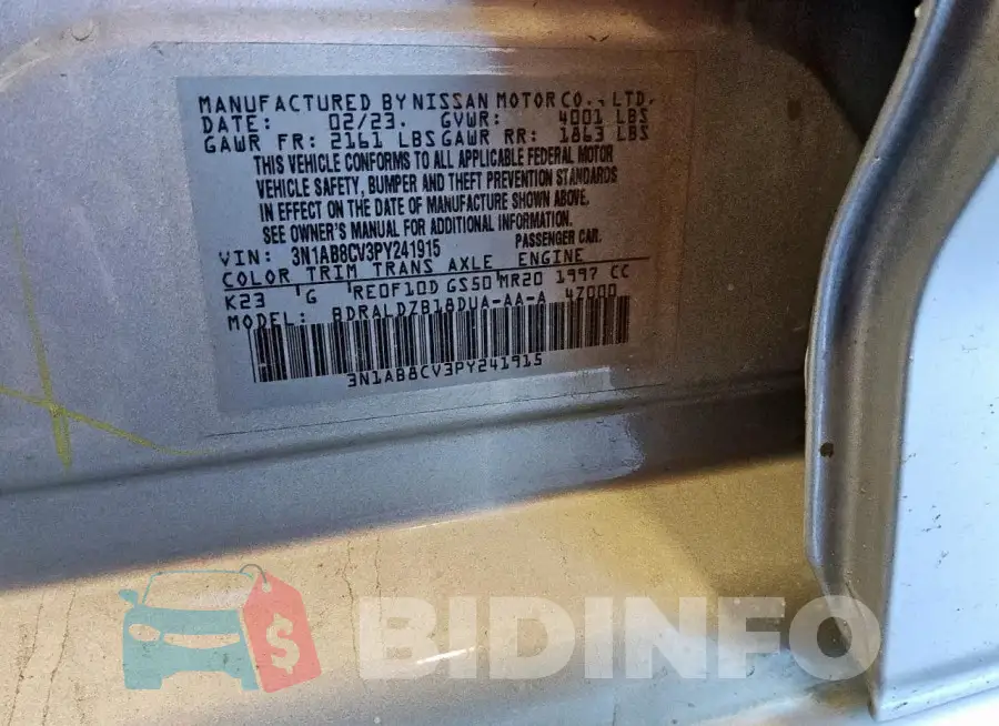 3N1AB8CV3PY241915 Photo# 12
