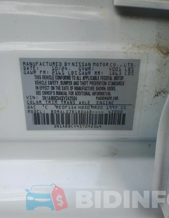 3N1AB8CV4SY242564 Photo# 12