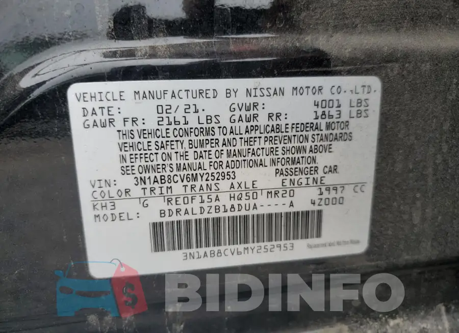3N1AB8CV6MY252953 Photo# 12