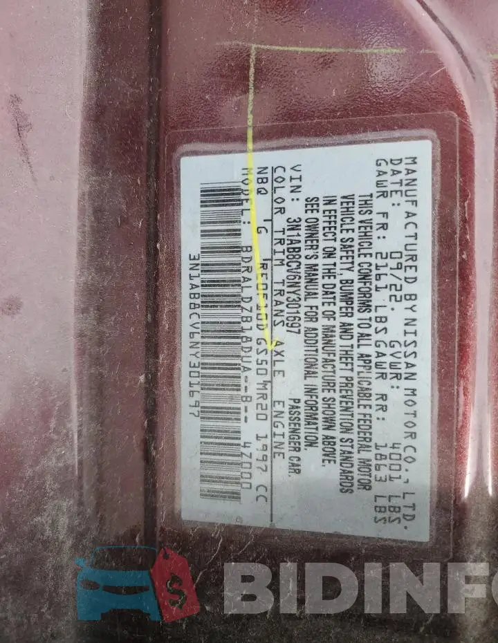3N1AB8CV6NY301697 Photo# 12