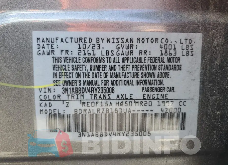 3N1AB8DV4RY235008 Photo# 12