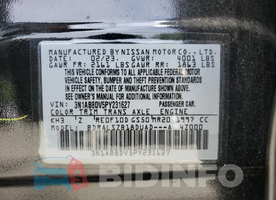 3N1AB8DV5PY231627 Photo# 12