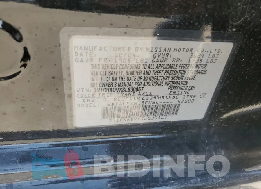 3N1CN8DVXSL830867 Photo# 12