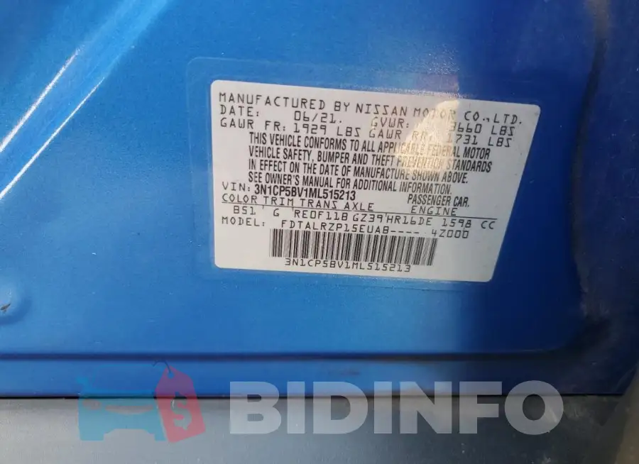 3N1CP5BV1ML515213 Photo# 12