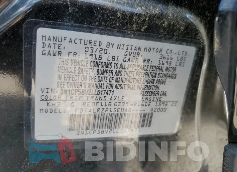 3N1CP5BV2LL517471 Photo# 13