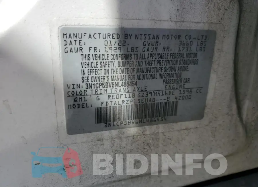 3N1CP5BV6NL486454 Photo# 13