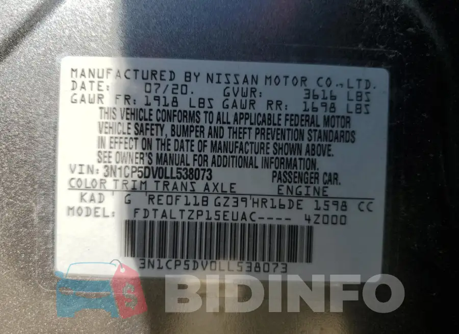 3N1CP5DV0LL538073 Photo# 14