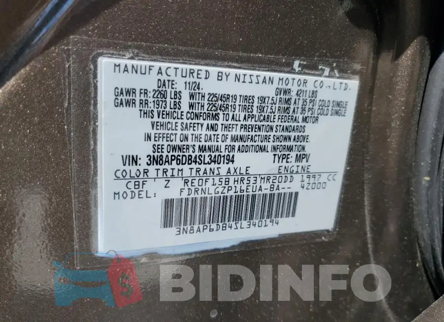 3N8AP6DB4SL340194 Photo# 13