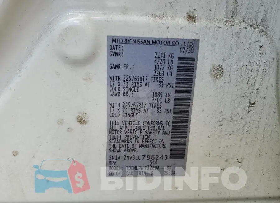 5N1AT2MV3LC786243 Photo# 14