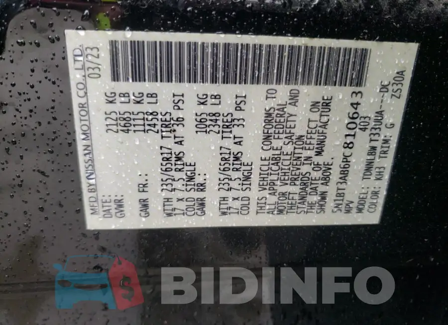 5N1BT3AB6PC810643 Photo# 13
