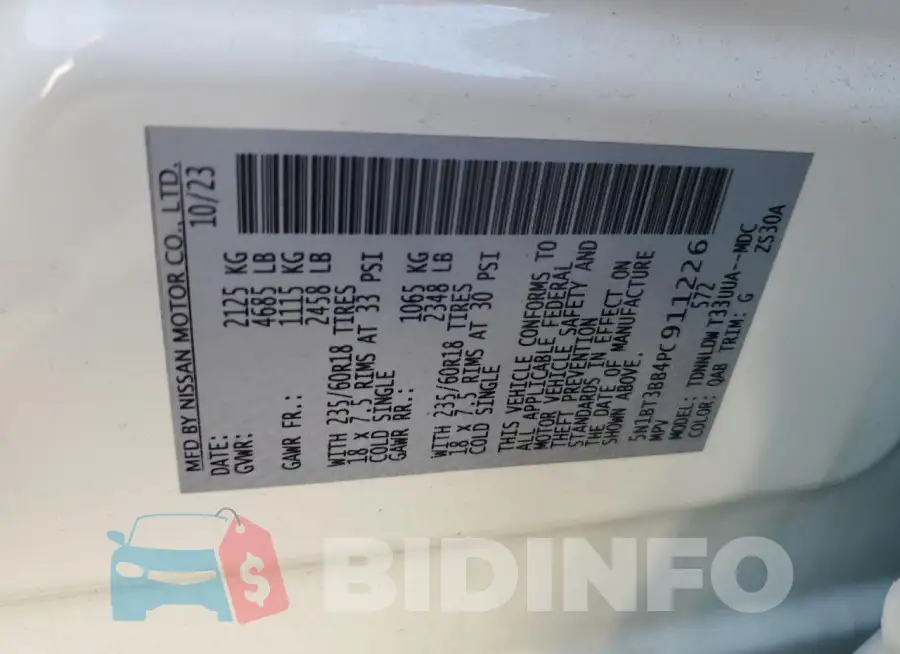 5N1BT3BB4PC911226 Photo# 13