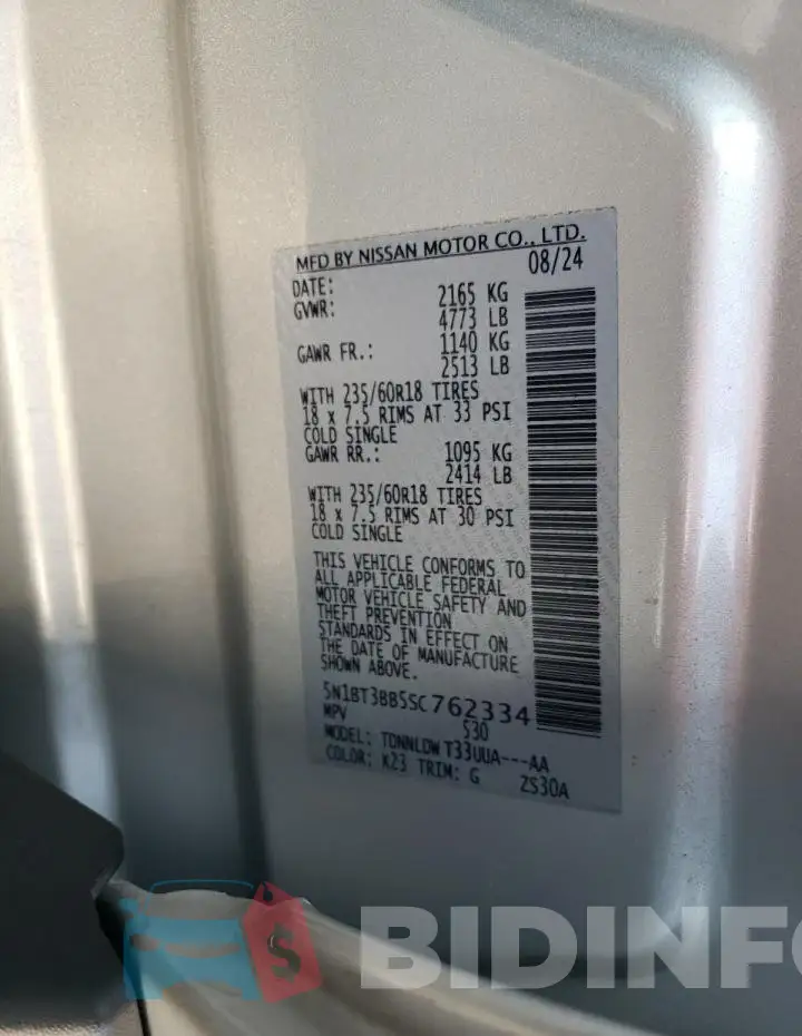 5N1BT3BB5SC762334 Photo# 14
