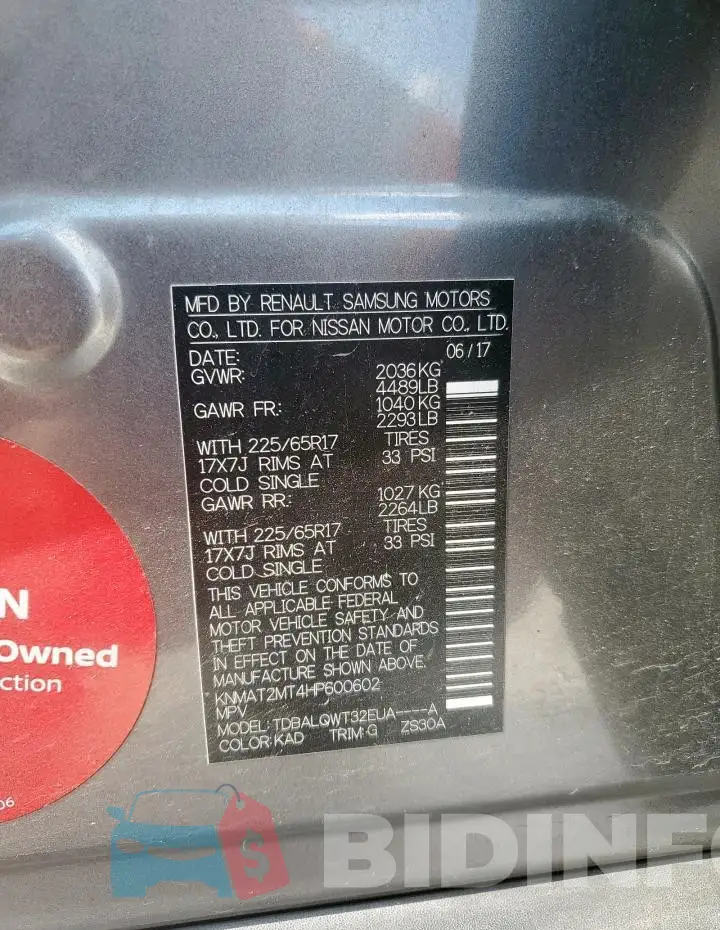 KNMAT2MT4HP600602 Photo# 13
