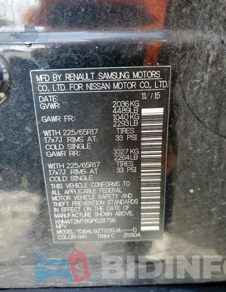 KNMAT2MT8GP628756 Photo# 13