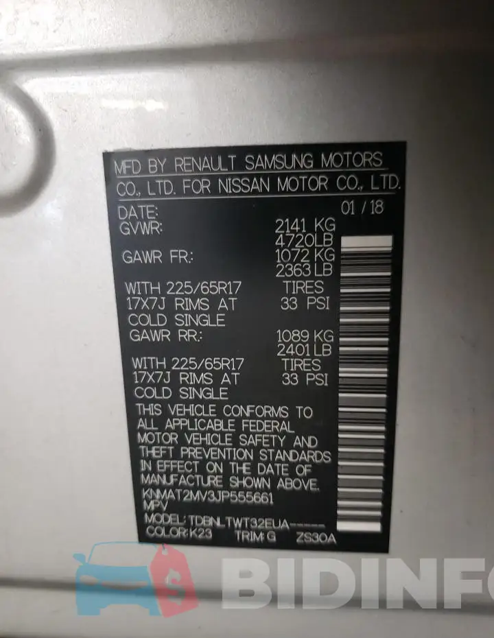 KNMAT2MV3JP555661 Photo# 13