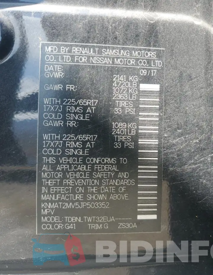 KNMAT2MV5JP503352 Photo# 14