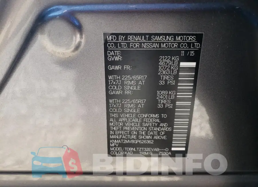 KNMAT2MV8GP626362 Photo# 13