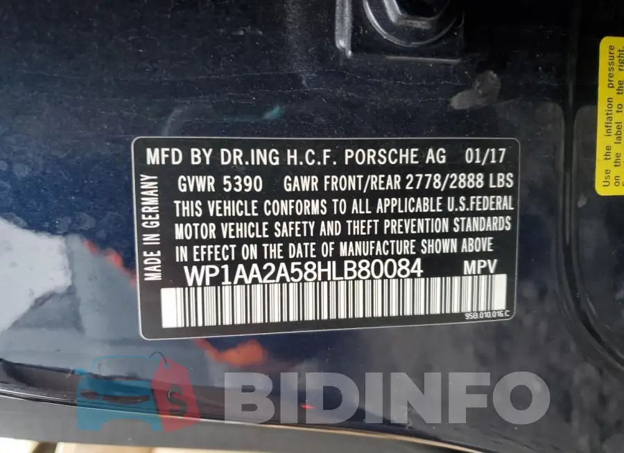 WP1AA2A58HLB80084 Photo# 12