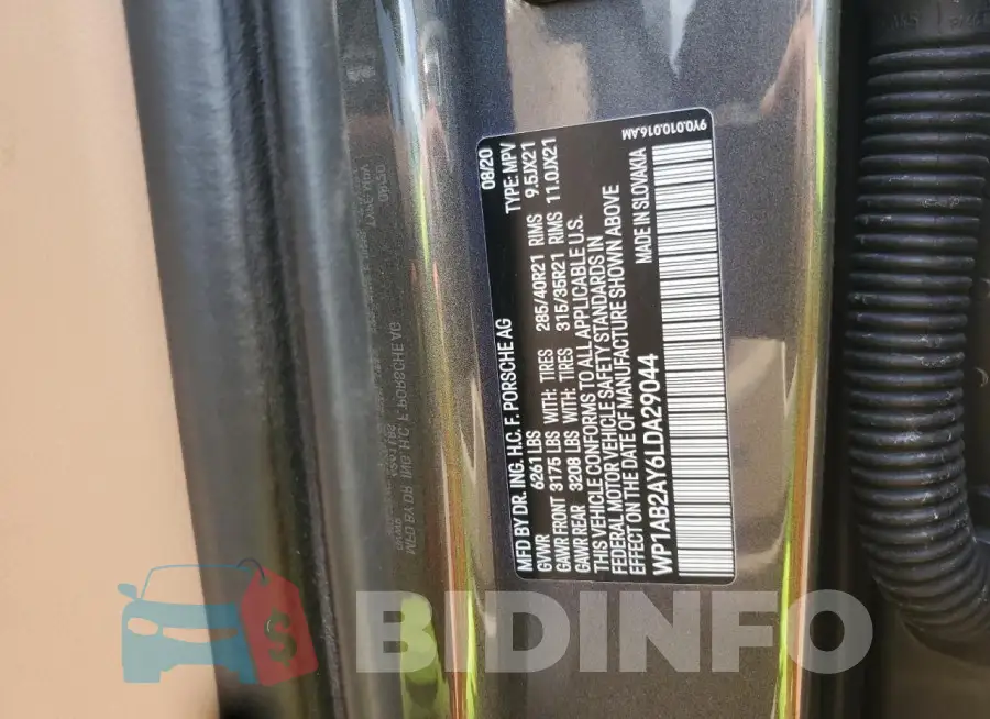 WP1AB2AY6LDA29044 Photo# 12