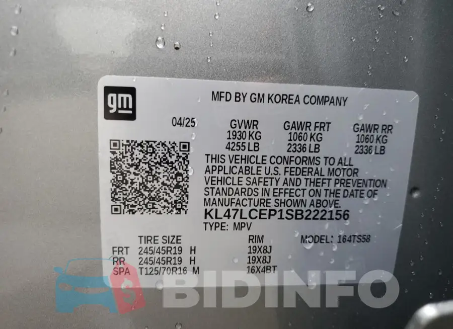KL47LCEP1SB222156 Photo# 14