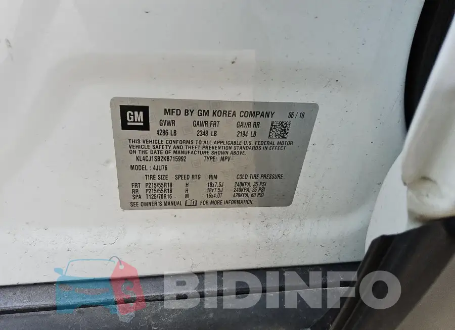 KL4CJ1SB2KB715992 Photo# 13