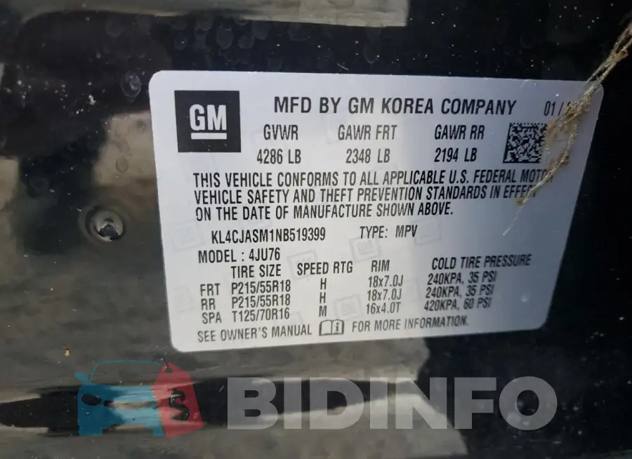 KL4CJASM1NB519399 Photo# 13