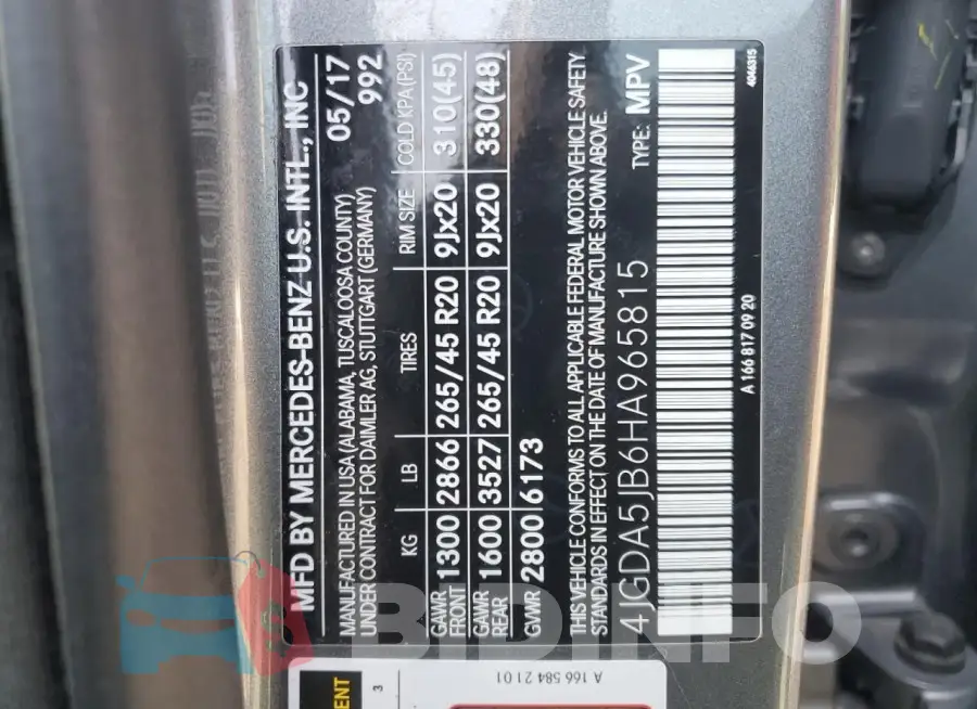 4JGDA5JB6HA965815 Photo# 13