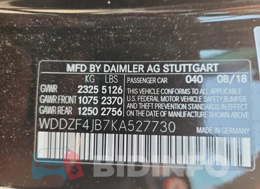 WDDZF4JB7KA527730 Photo# 12