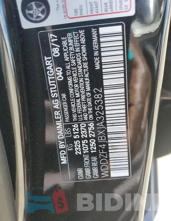 WDDZF4JBXJA325382 Photo# 12