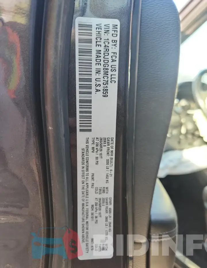 1C4RDJDG8MC751859 Photo# 14