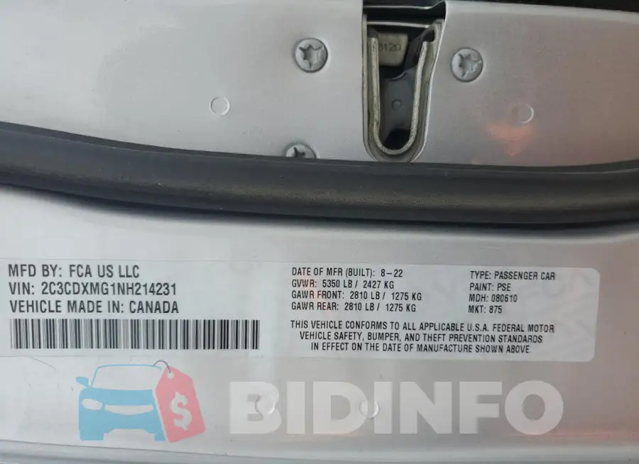 2C3CDXMG1NH214231 Photo# 12