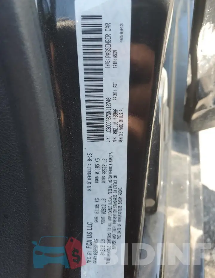 1C3CCCAB7GN112740 Photo# 12
