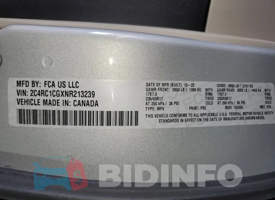 2C4RC1CGXNR213239 Photo# 13