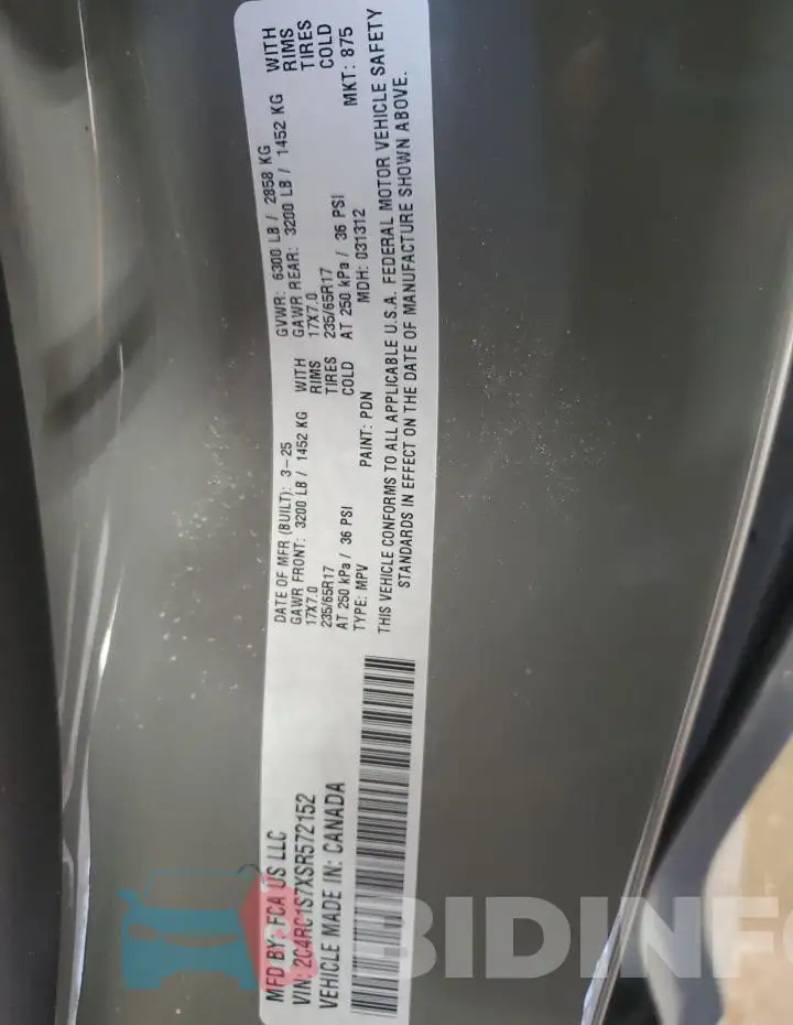 2C4RC1S7XSR572152 Photo# 14