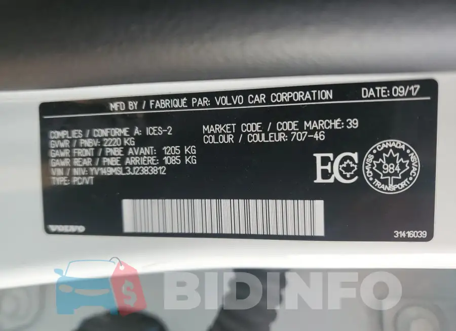 YV149MSL3J2383812 Photo# 12