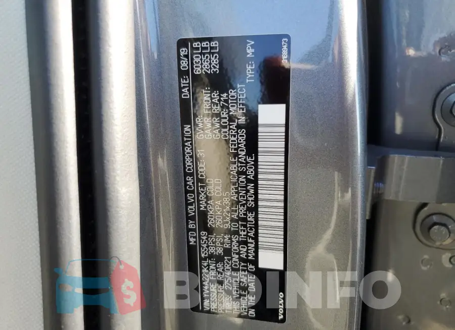 YV4A221K4L1554549 Photo# 13