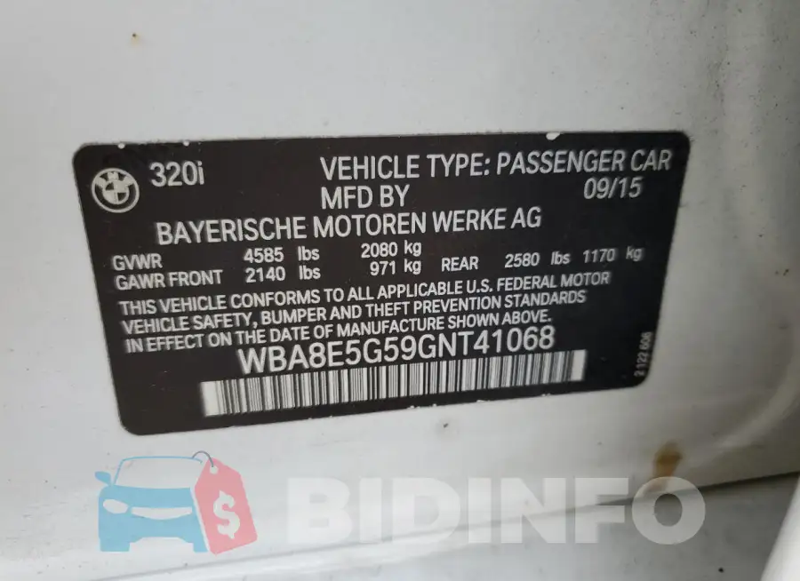 WBA8E5G59GNT41068 Photo# 12