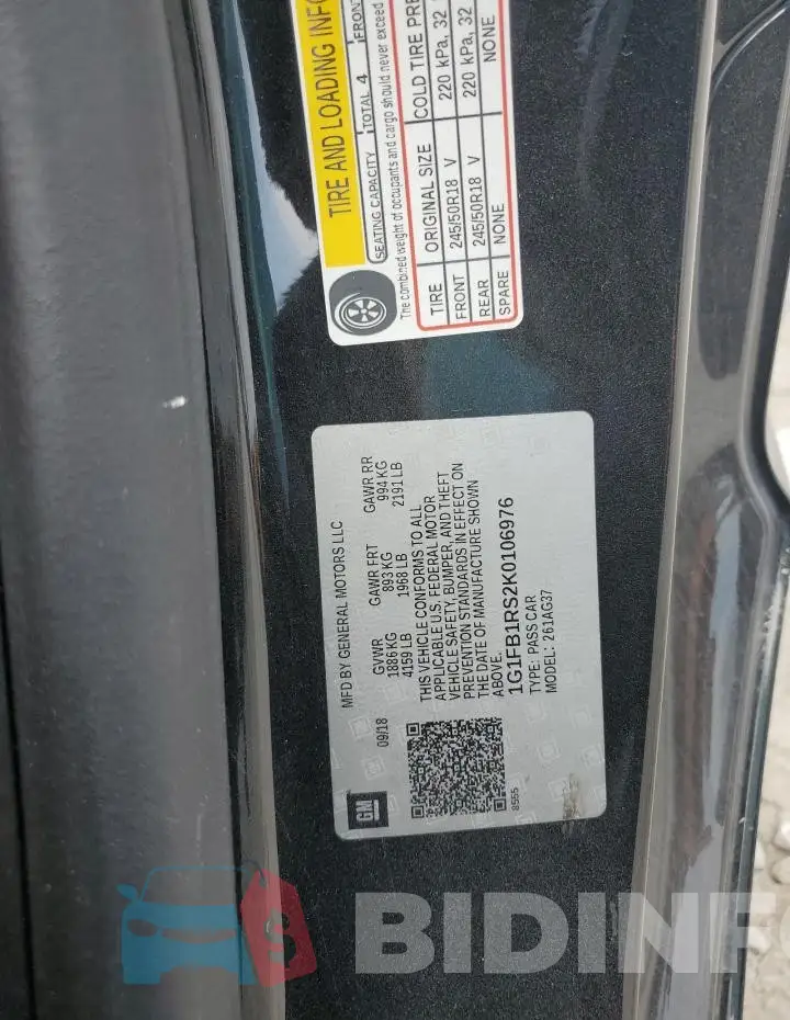 1G1FB1RS2K0106976 Photo# 12