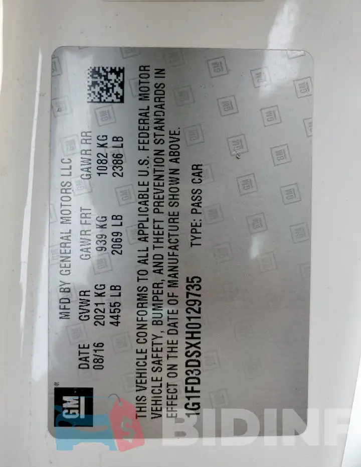 1G1FD3DSXH0129735 Photo# 12