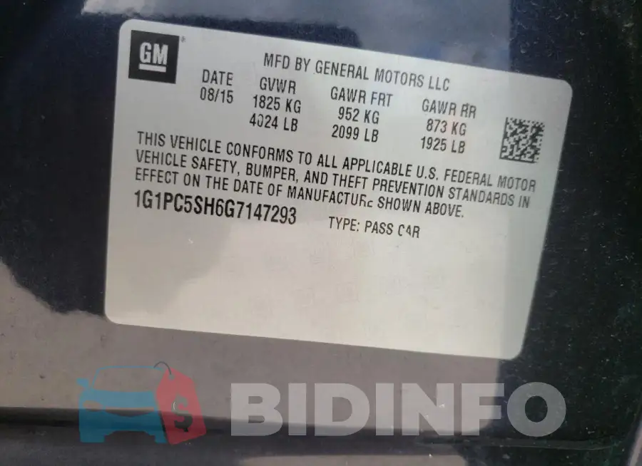 1G1PC5SH6G7147293 Photo# 12