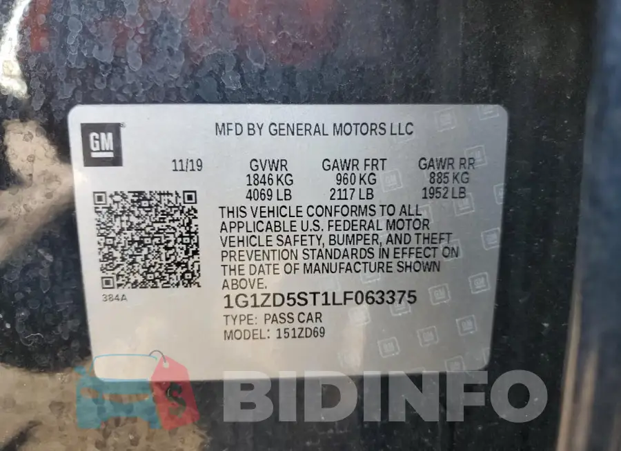 1G1ZD5ST1LF063375 Photo# 12