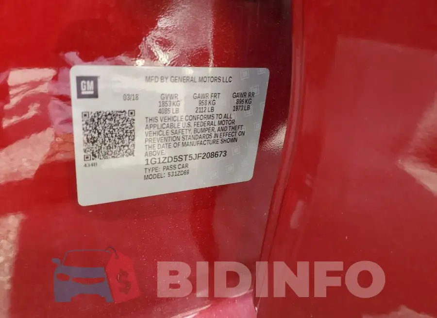 1G1ZD5ST5JF208673 Photo# 12