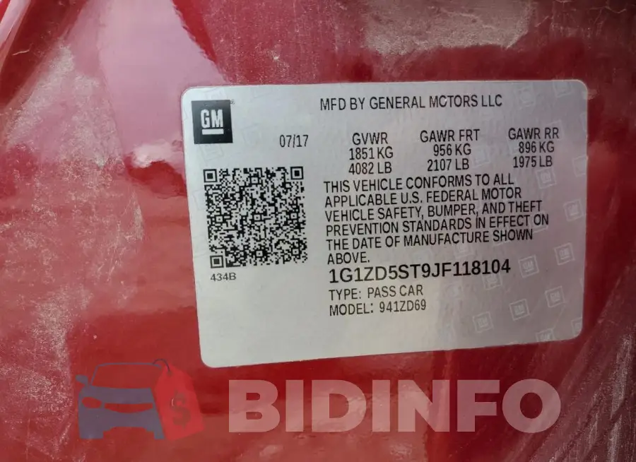 1G1ZD5ST9JF118104 Photo# 12