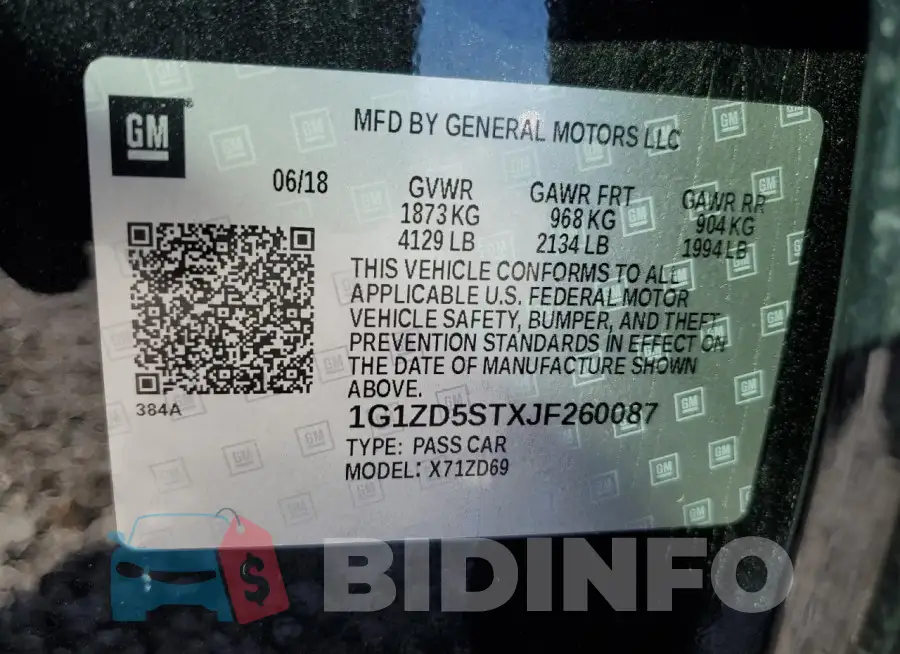 1G1ZD5STXJF260087 Photo# 12