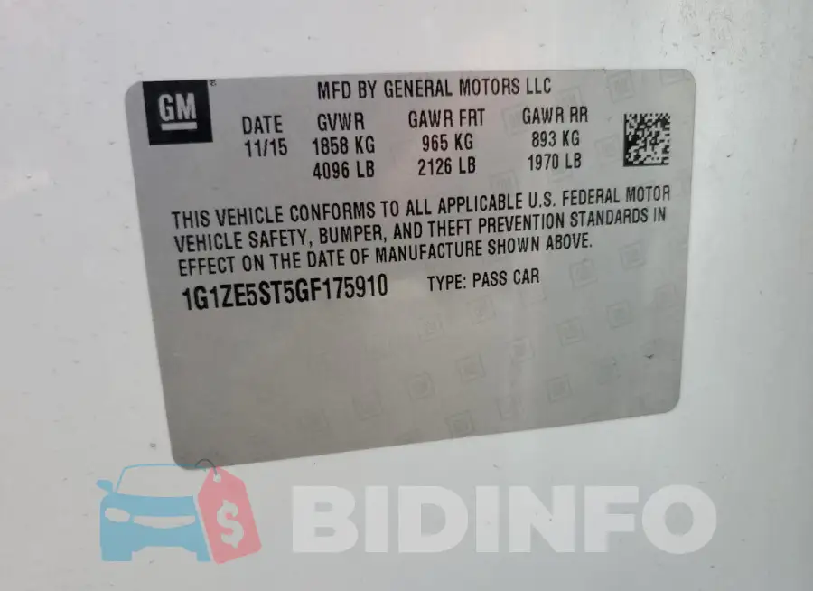 1G1ZE5ST5GF175910 Photo# 12