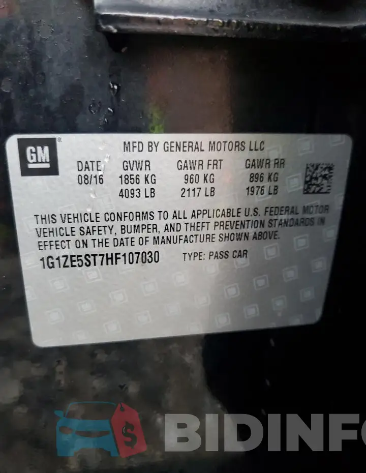 1G1ZE5ST7HF107030 Photo# 12